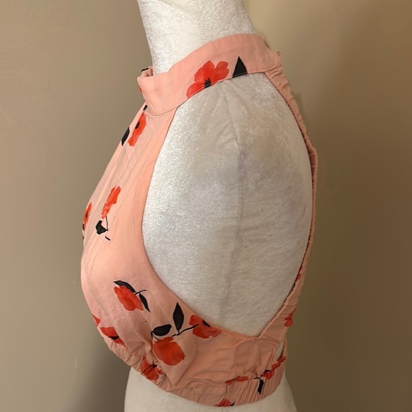 Zara Pink Crop Halter Tank Top - Picture 3 of 5